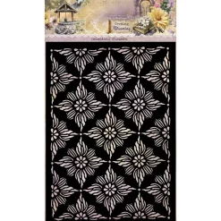 Plantilla de Stencil Celestial Flowers Growing & Blooming Studio Light