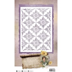 Plantilla de Stencil Celestial Flowers Growing & Blooming Studio Light