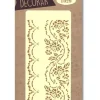 Plantilla de stencil Cenefas flores 12,5x25cm