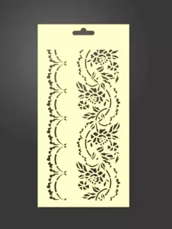Plantilla de stencil Cenefas flores 12,5x25cm