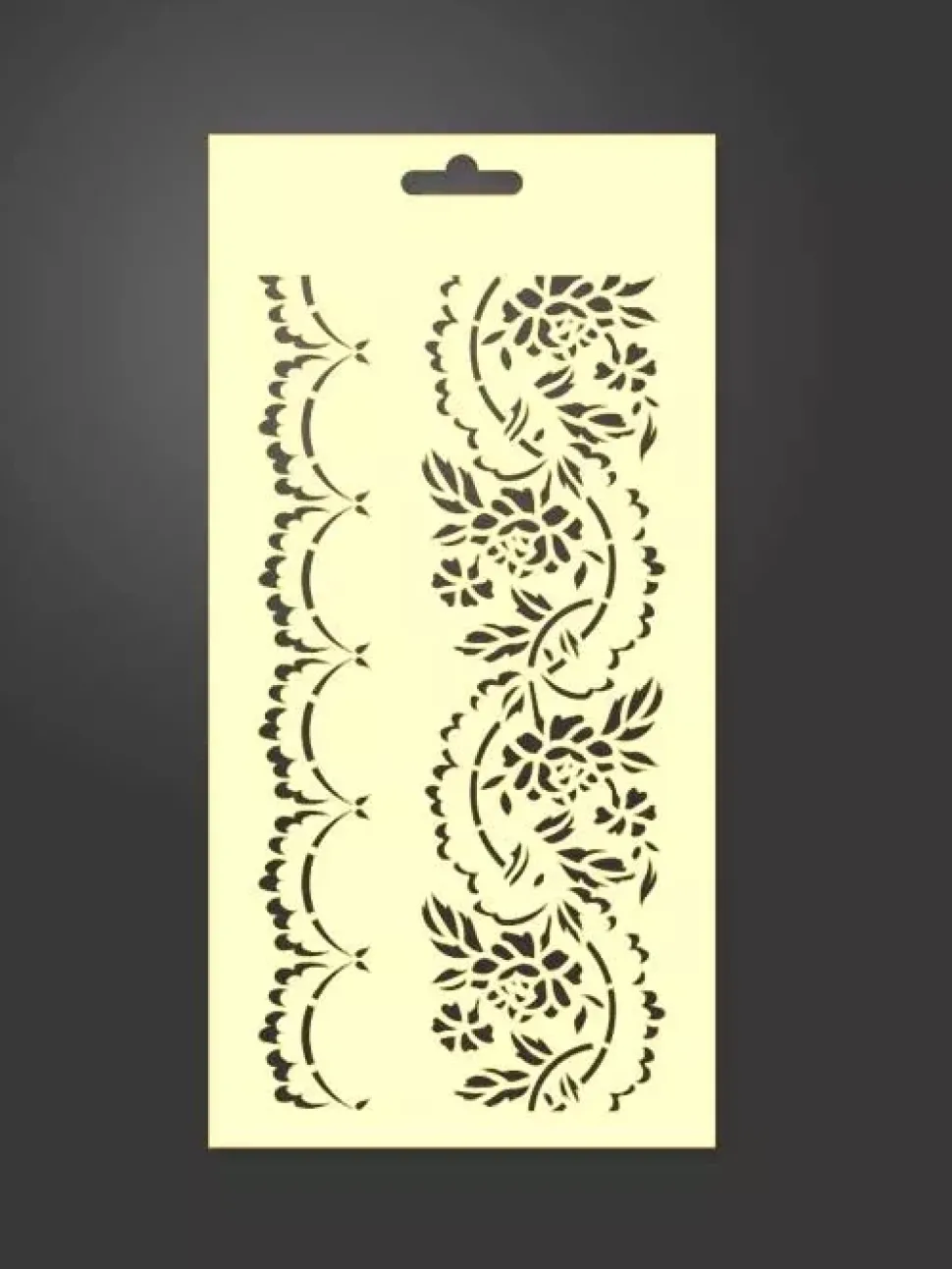 Plantilla de stencil Cenefas flores 12,5x25cm