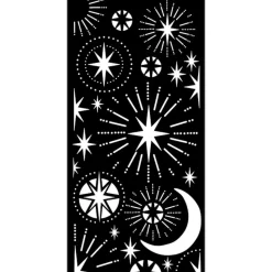 Plantilla de stencil Christmas Stars And Moon Stamperia 12x25cm