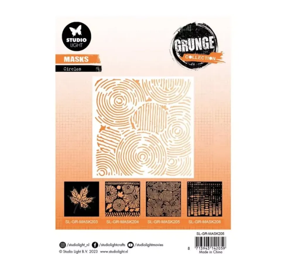 Plantilla de stencil Circles Grunge Collection Studio Light