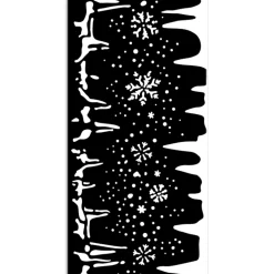 Plantilla de stencil Copos de nieve Dewdrops Stamperia 12x25cm