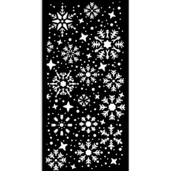 Plantilla de stencil Copos de nieve Romantic Gear Up For Christmas Stamperia