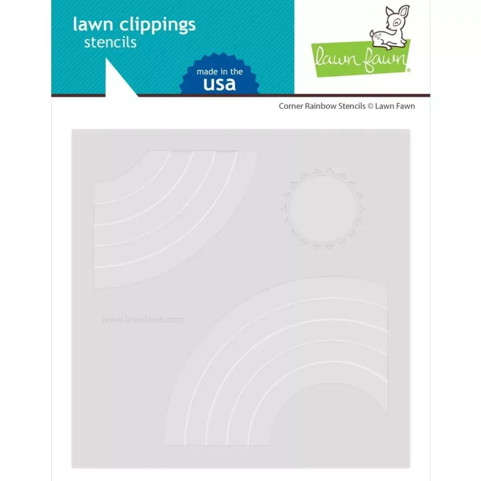 Plantilla de Stencil Corner Rainbow Lawn Fawn