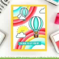 Plantilla de Stencil Corner Rainbow Lawn Fawn