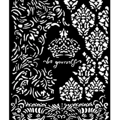 Plantilla de stencil Corona Be Yourself Alterego Stamperia