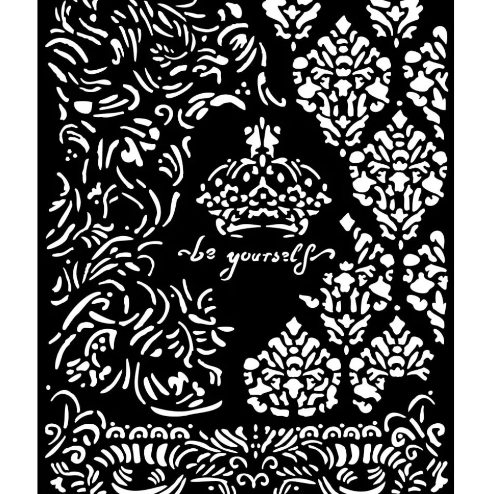 Plantilla de stencil Corona Be Yourself Alterego Stamperia
