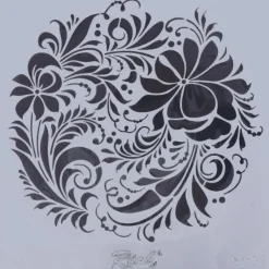 Plantilla de stencil Círculo Floral Rich 25x25cm