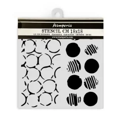 Plantilla de stencil Círculos Doble Textura The Nutcracker Stamperia 18x18cm