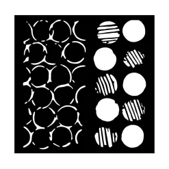 Plantilla de stencil Círculos Doble Textura The Nutcracker Stamperia 18x18cm