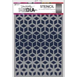 Plantilla de Stencil Cubed Dina Wakley Media Ranger