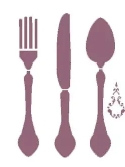 Plantilla de Stencil Cubiertos 15x21cm V-217 Dayka