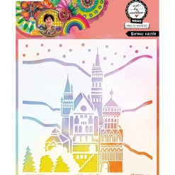 Plantilla de stencil Curious Castle Art by Marlene Studio Light