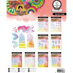 Plantilla de stencil Curious Lady Art By Marlene Studio Light