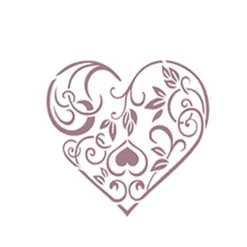 Plantilla de Stencil D-102 Corazón 15x21cm Dayka