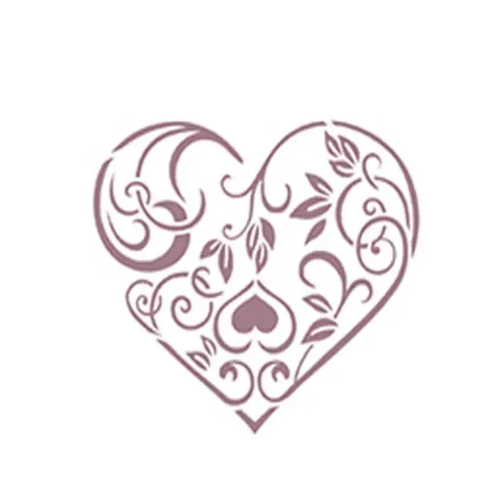 Plantilla de Stencil D-102 Corazón 15x21cm Dayka