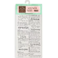Plantilla de stencil Diccionario Secret Diary Stamperia 12x25cm