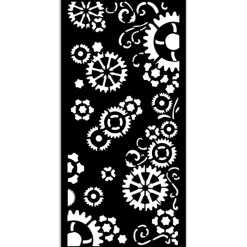 Plantilla de stencil Engranajes Romantic Gear Up For Christmas Stamperia