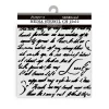 Plantilla de stencil Escrito Masquerade Stamperia 12x12cm