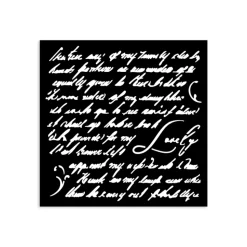 Plantilla de stencil Escrito Masquerade Stamperia 12x12cm