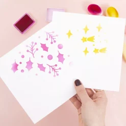 Plantilla de Stencil Estrellas All You Need is Christmas Craftelier 15x15cm