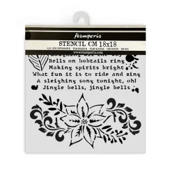 Plantilla de stencil Flor de Pascua The Nutcracker Stamperia 18x18cm