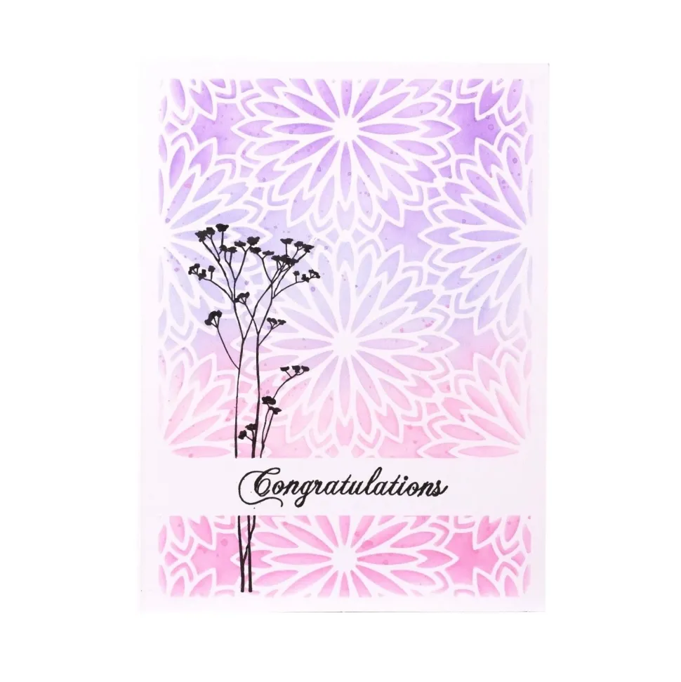 Plantilla de Stencil Floral Background Essentials Studio Light