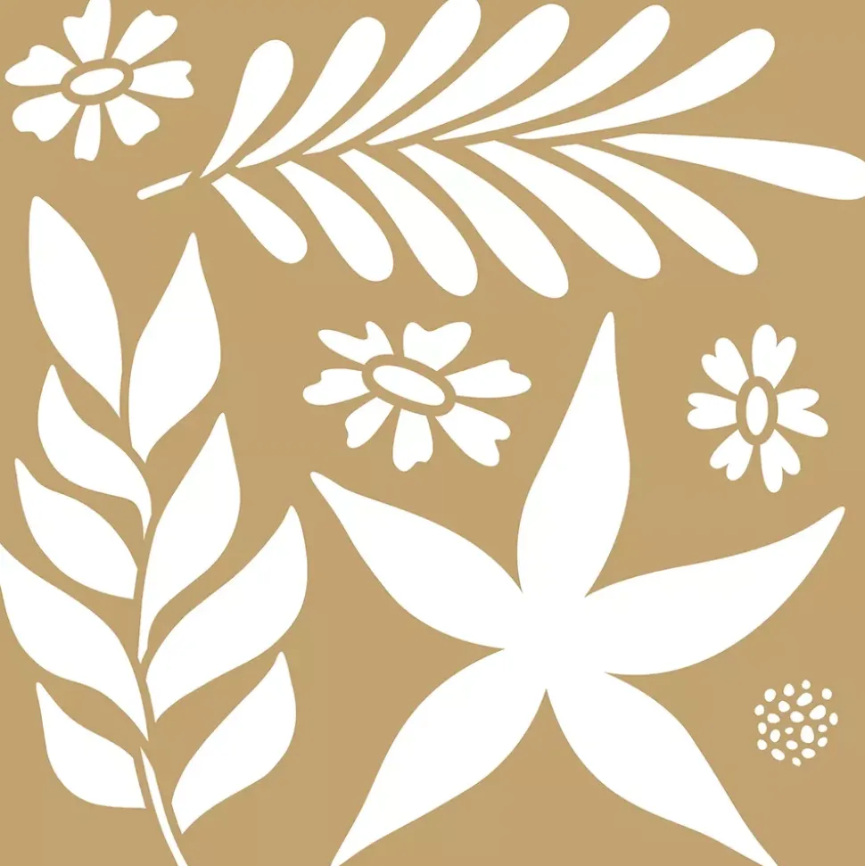 Plantilla de Stencil Flores Color Block Artemio