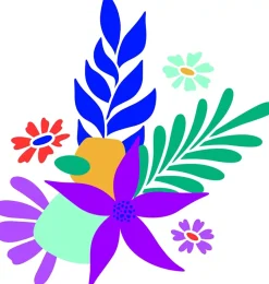 Plantilla de Stencil Flores Color Block Artemio