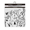 Plantilla de stencil Flores Romantic Hidden Grove Stamperia 12x12cm