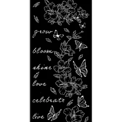Plantilla de stencil Flores y Mariposas Secret Diary Stamperia 12x25cm