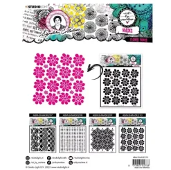 Plantilla de stencil Flower Power Signature Collection Studio Light