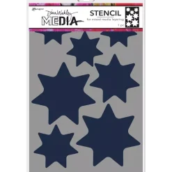 Plantilla de Stencil Giant Stars Dina Wakley Media Ranger 22x15cm