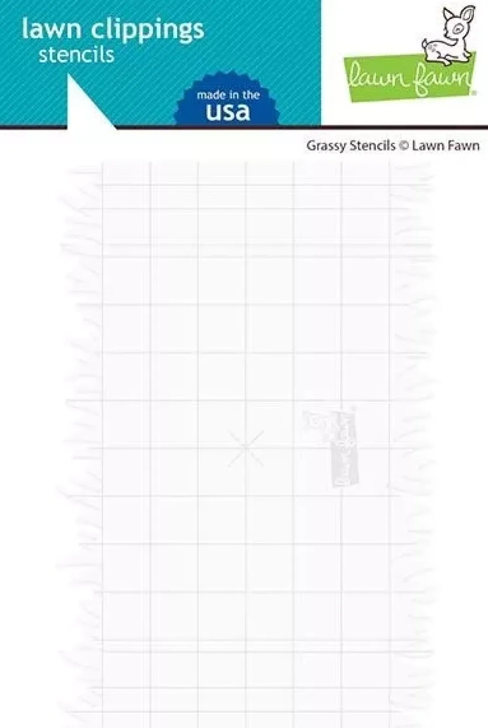 Plantilla de stencil Grassy Lawn Fawn 10x15cm