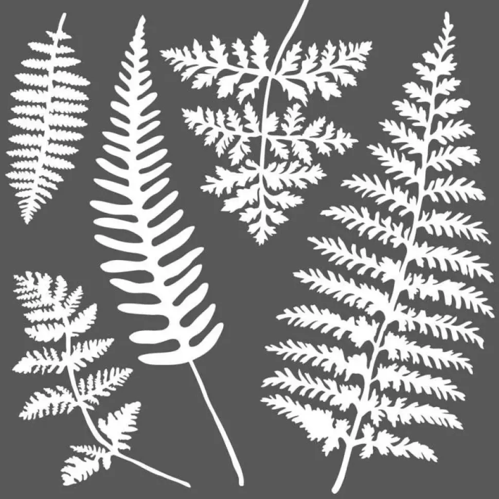 Plantilla de stencil Helechos Stamperia 18x18cm