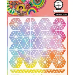 Plantilla de stencil Hexagon Style Art by Marlene Studio Light