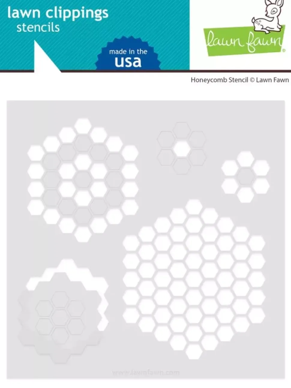 Plantilla de stencil Honeycomb Lawn Fawn 15x15cm