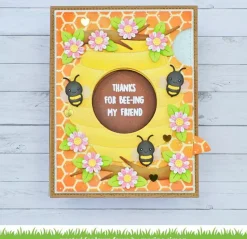Plantilla de stencil Honeycomb Lawn Fawn 15x15cm