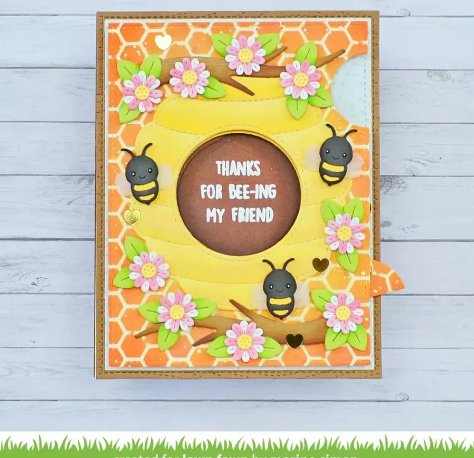 Plantilla de stencil Honeycomb Lawn Fawn 15x15cm