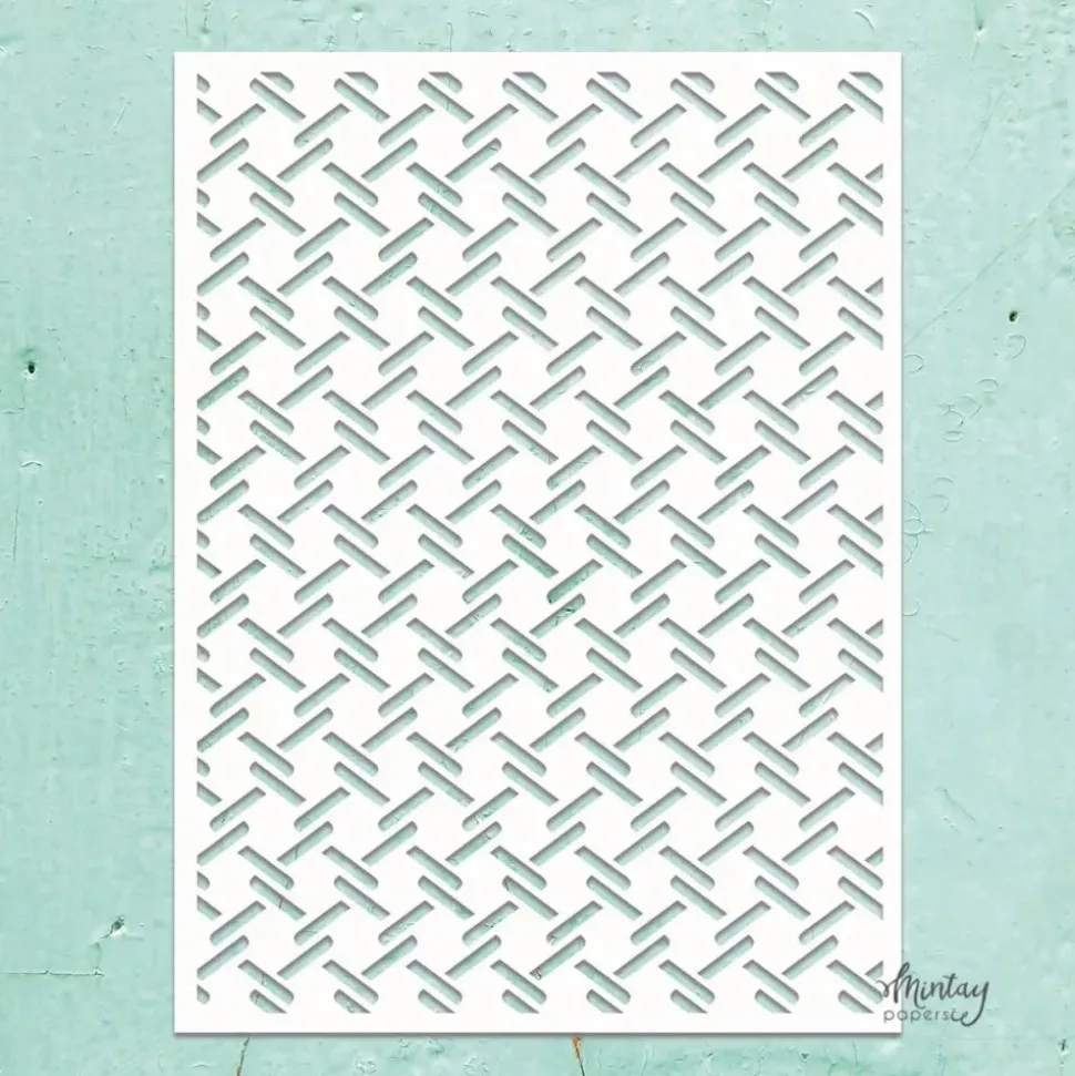 Plantilla de Stencil Kreativa Checkered Plate Mintay 15x20cm