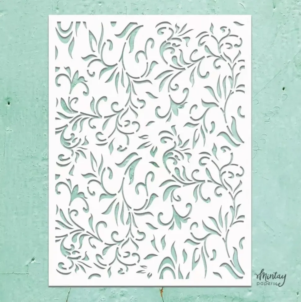 Plantilla de stencil Kreativa Floral Mintay 15x20cm