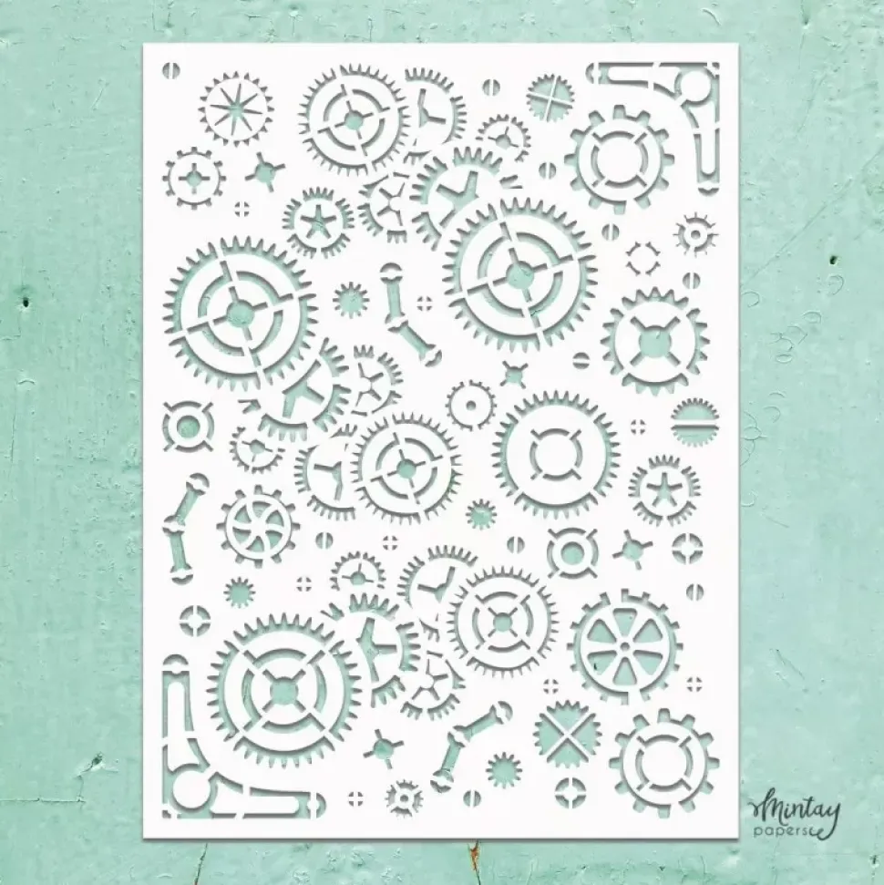 Plantilla de stencil Kreativa Steampunk Mintay 15x20cm