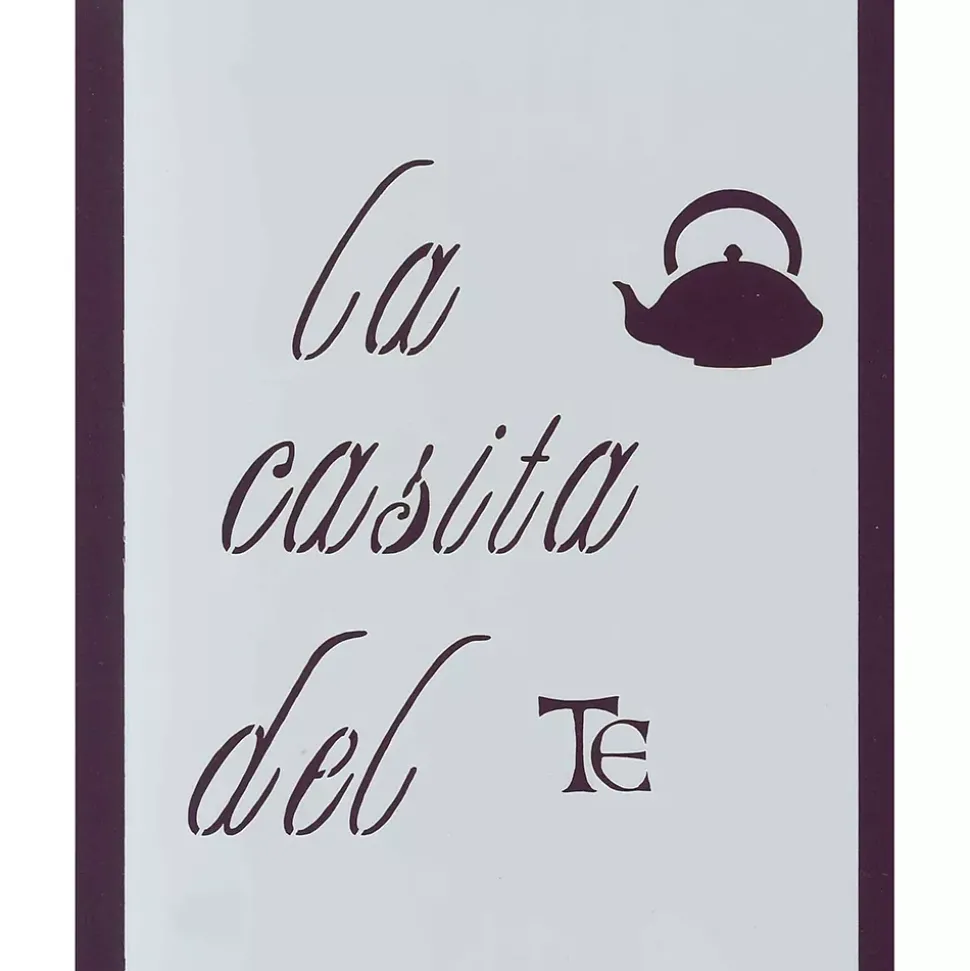Plantilla de Stencil La casita del té 15x10,5cm Dayka