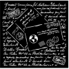 Plantilla de stencil Letters Around the World Stamperia 18x18cm
