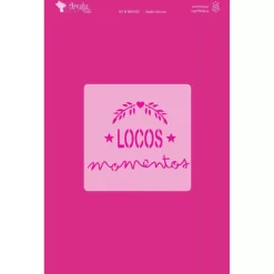 Plantilla de stencil Locos momentos 13x13cm