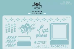 Plantilla de stencil Love it 10x20cm Fridita