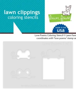 Plantilla de stencil Love Poems Lawn Fawn