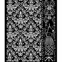 Plantilla de stencil Maniquí Brocante Antiques Stamperia 20x25cm